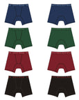 Exclusive Ultimate Variety Pack : Breathe-Soft Cotton Boxers (W/Pad Holding Tech)
