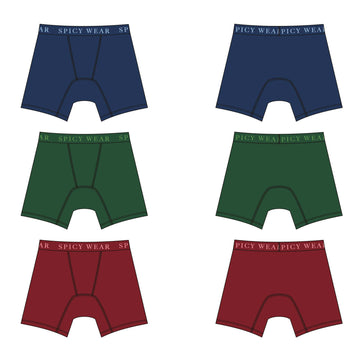 Exclusive Variety Pack : Breathe-Soft Cotton Boxers (W/Pad Holding Tech)